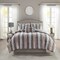 Edge Collections - 26" x 20" - Gray - Zuri FullQueen Faux Fur Comforter Set - 4PC